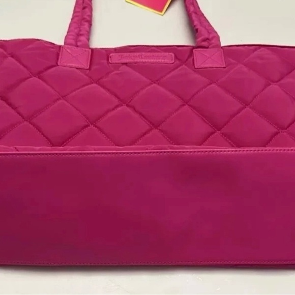 Juicy Couture Fuchsia (Hot-Pink) Puffy Tote/Travel Bag NWT - Picture 3 of 5